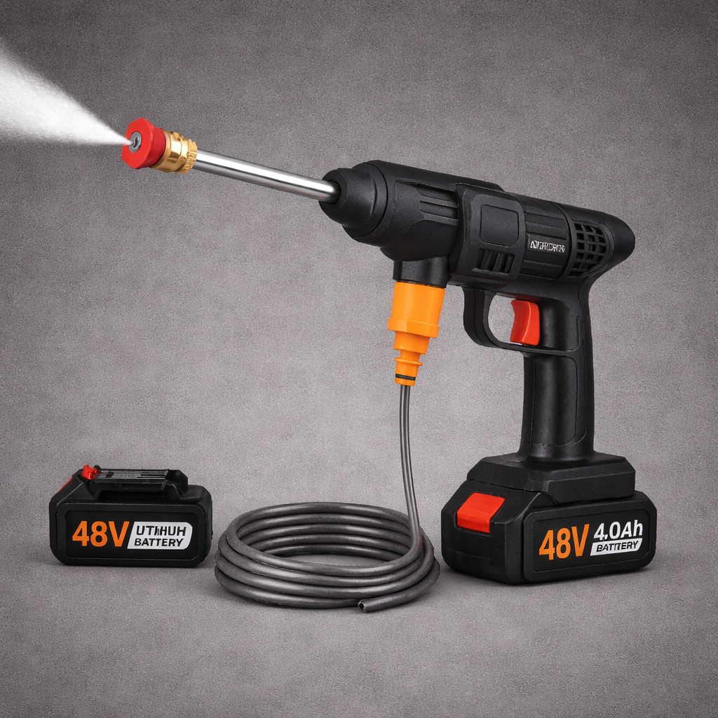 HIDROLAVADORA PORTATIL BATERIA X2 + OBSEQUIO BOQUILLA 6 CHORROS